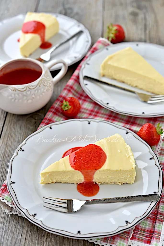 Gekochter Käsekuchen
