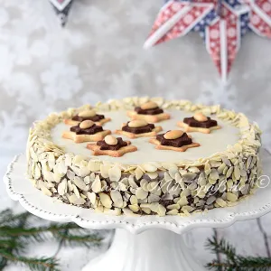 Mohn- Käsekuchen mit Löffelbiskuits