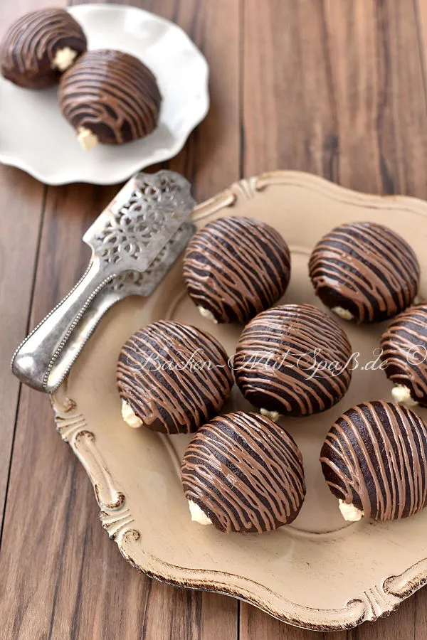 Schokokrapfen mit Milchkonfitüre- Creme