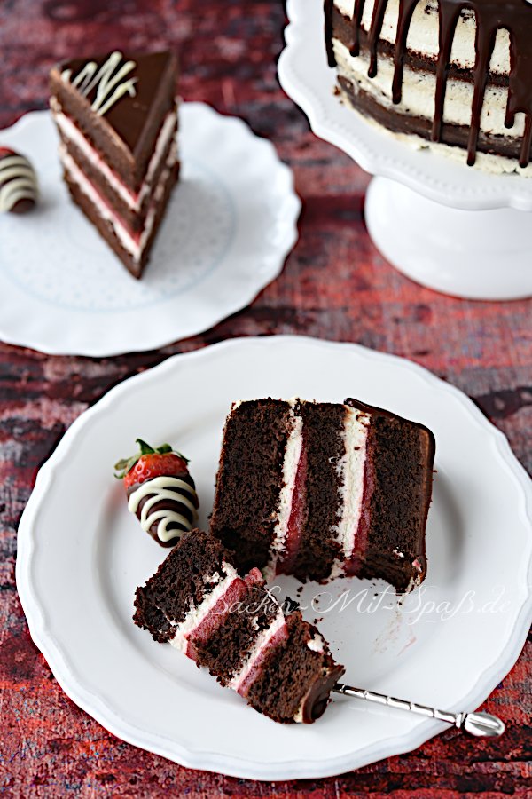 Erdbeer-Schoko-Torte mit Mascarpone-Creme
