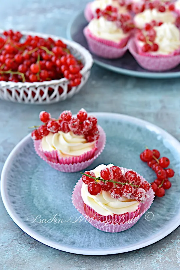 Mini-Käsekuchen mit Johannisbeeren