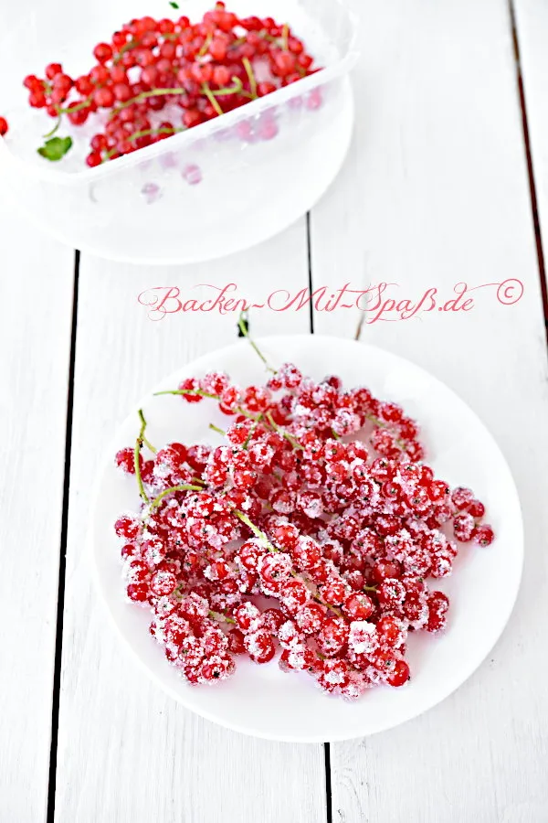 Gezuckerte Johannisbeeren