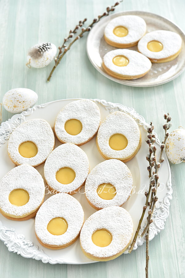 Ostereier-Kekse mit Lemon Curd