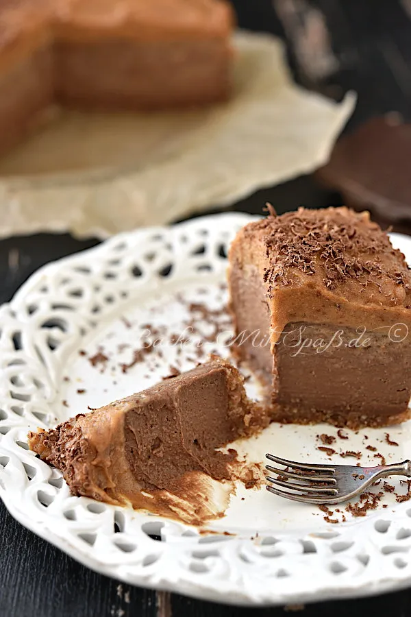 Schoko-Hirse-Käsekuchen ohne Backen (vegan, glutenfrei)