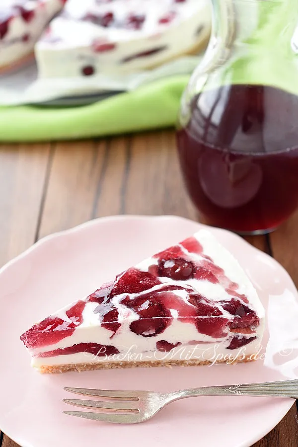 Kirsch- Kokos- Käsekuchen ohne Backen