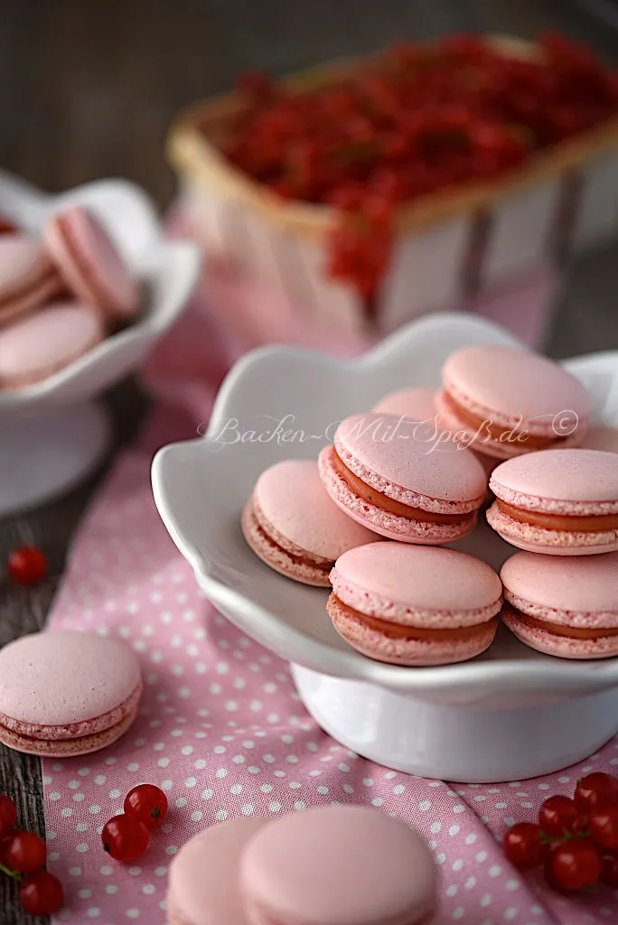 Johannisbeer-Macarons