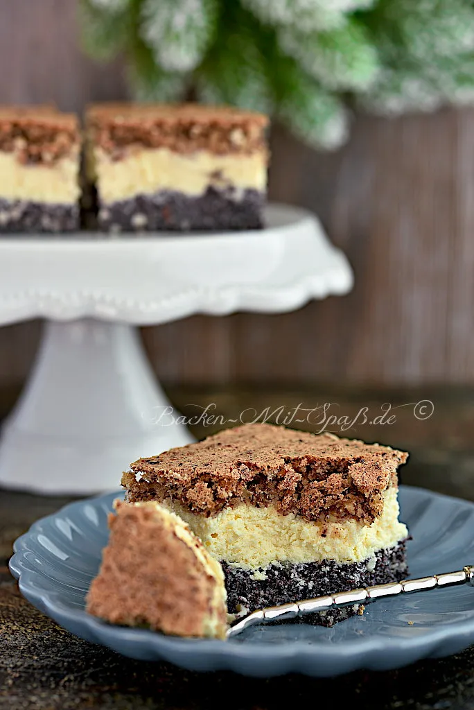 Nuss-Mohn-Käsekuchen (Keto, Low Carb)