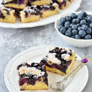 Schneller Blaubeerkuchen