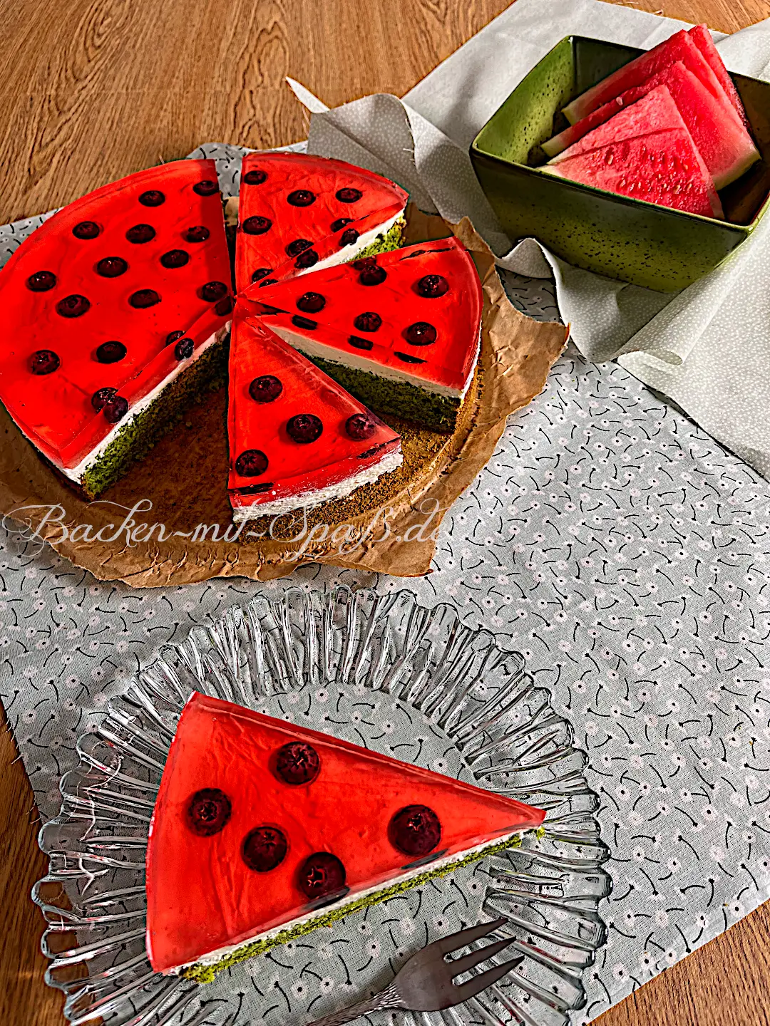 Wassermelonen-Kuchen Wassermelonen-Kuchen