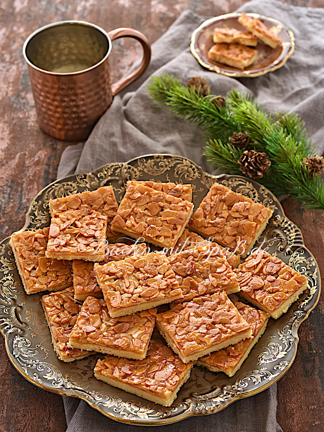 Bienenstich Plätzchen vom Blech