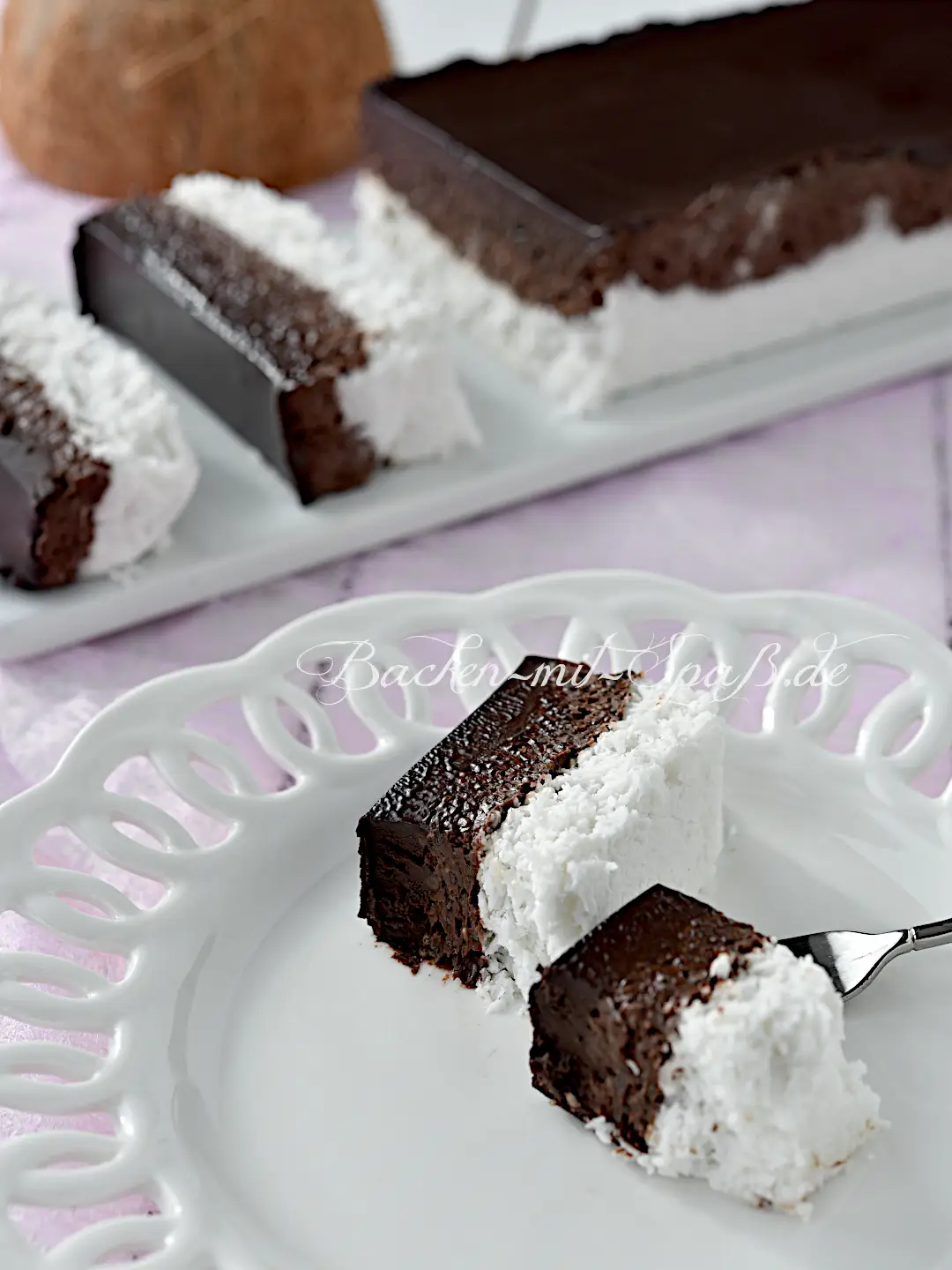 Bounty Kuchen ohne Backen (Low Carb, Keto)