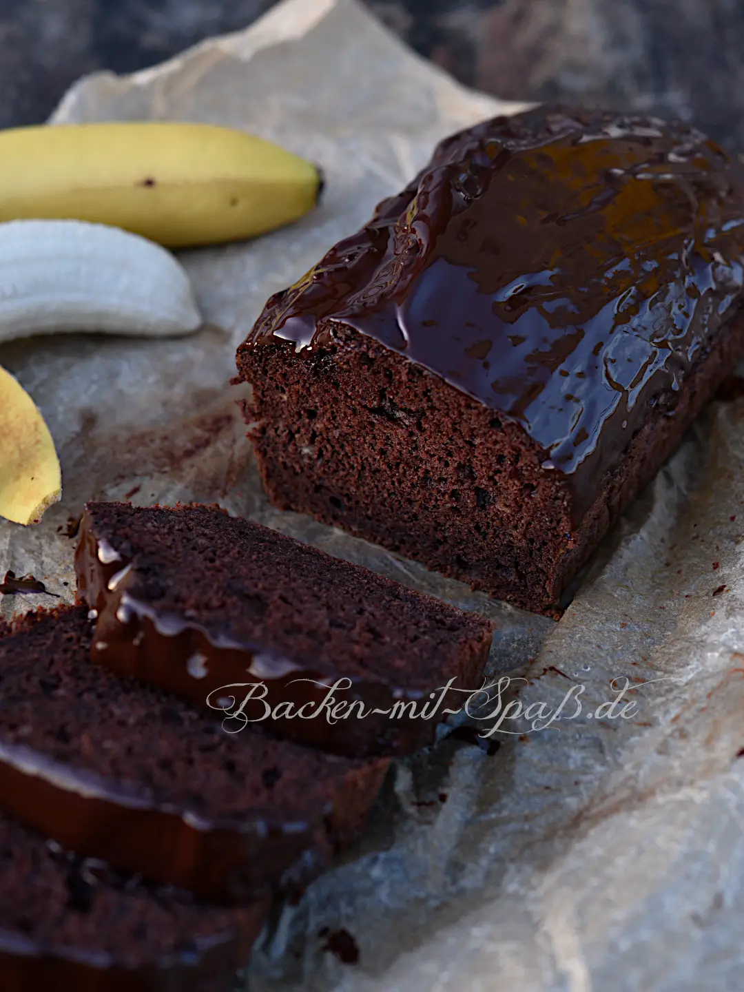 Schnelles Schoko-Bananenbrot