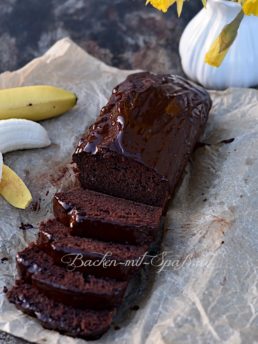 Schnelles Schoko-Bananenbrot