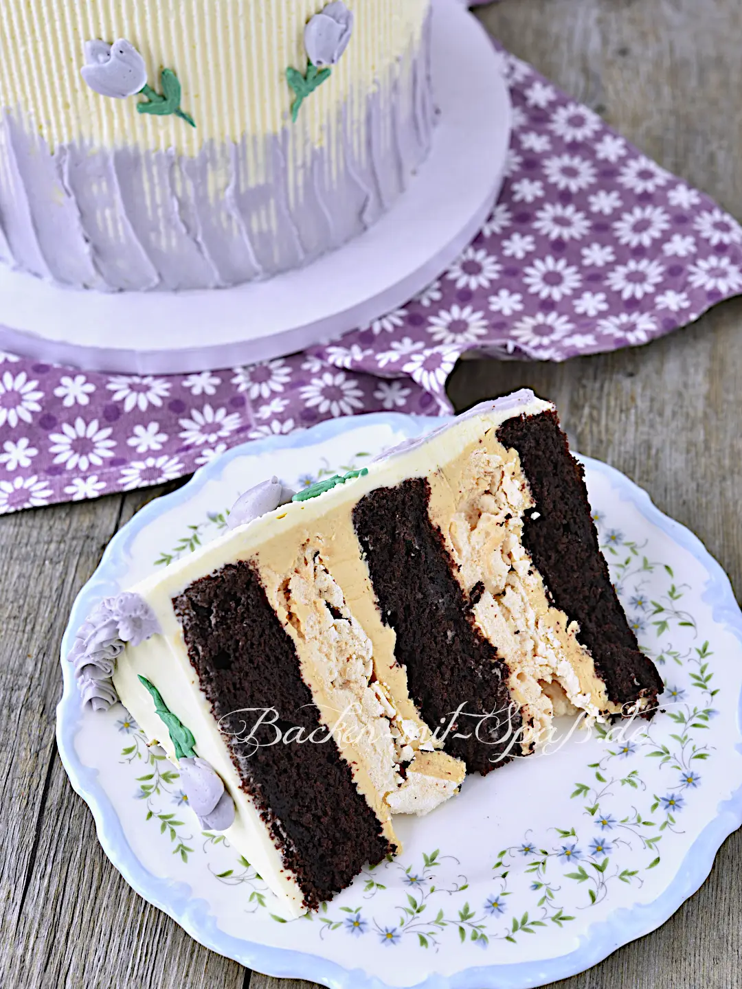 Schoko-Baiser-Torte mit Karamellcreme Schoko-Baiser-Torte mit Karamellcreme