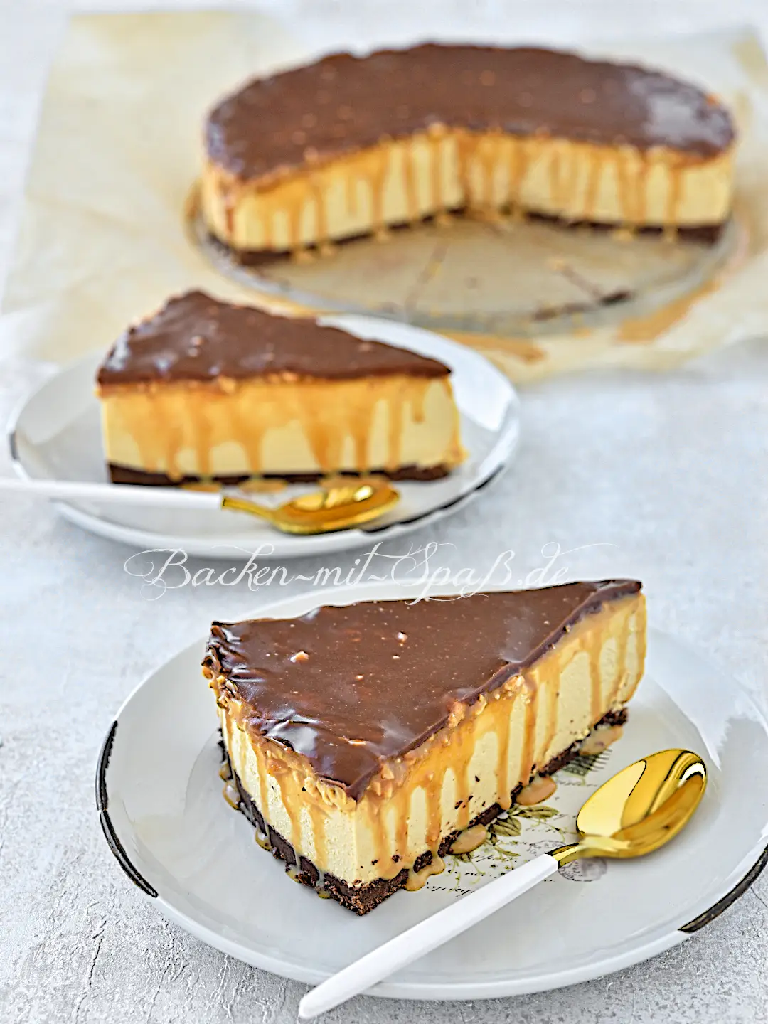 Snickers Cheesecake ohne Backen