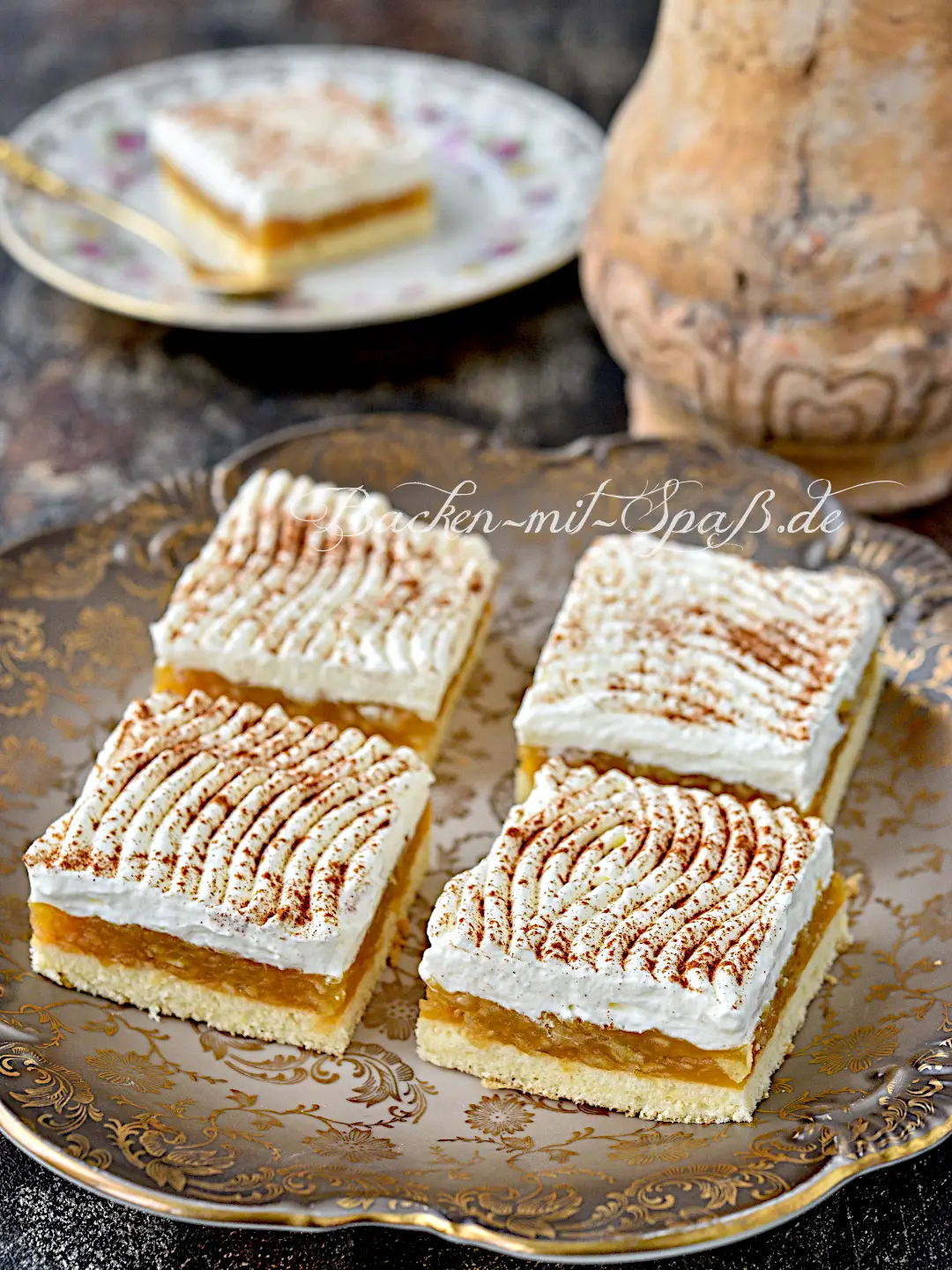 Apfel-Pudding-Schnitten Apfel-Pudding-Schnitten