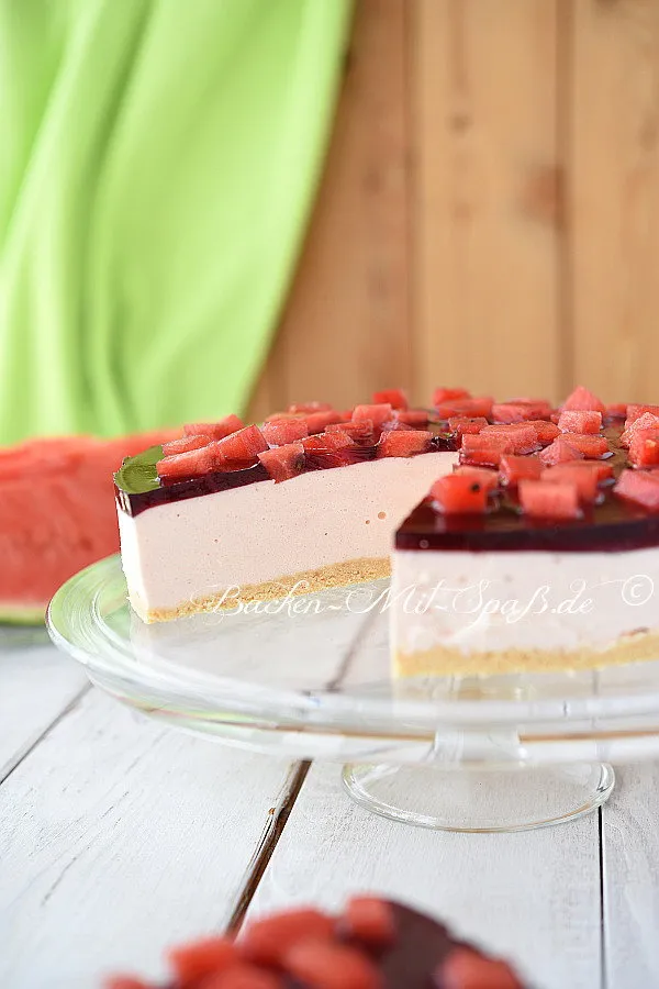 Wassermelonen- Käsekuchen ohne Backen