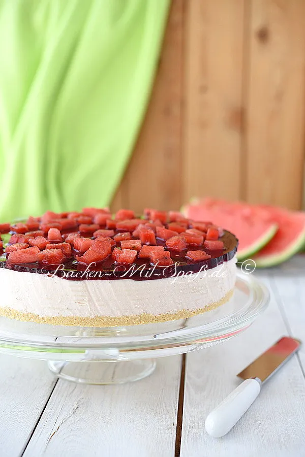 Wassermelonen- Käsekuchen ohne Backen