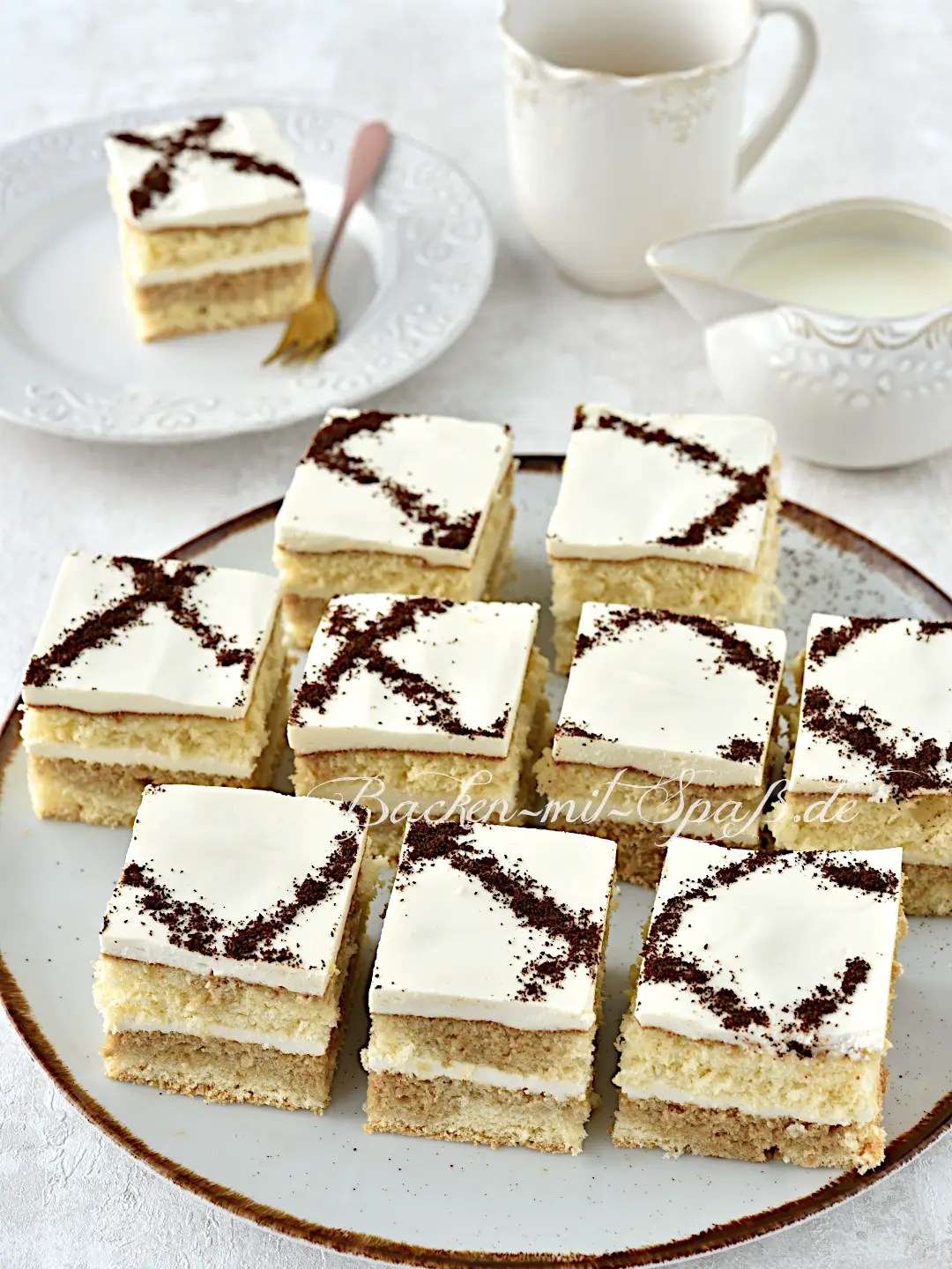 Kaffee-Quark-Schnitten