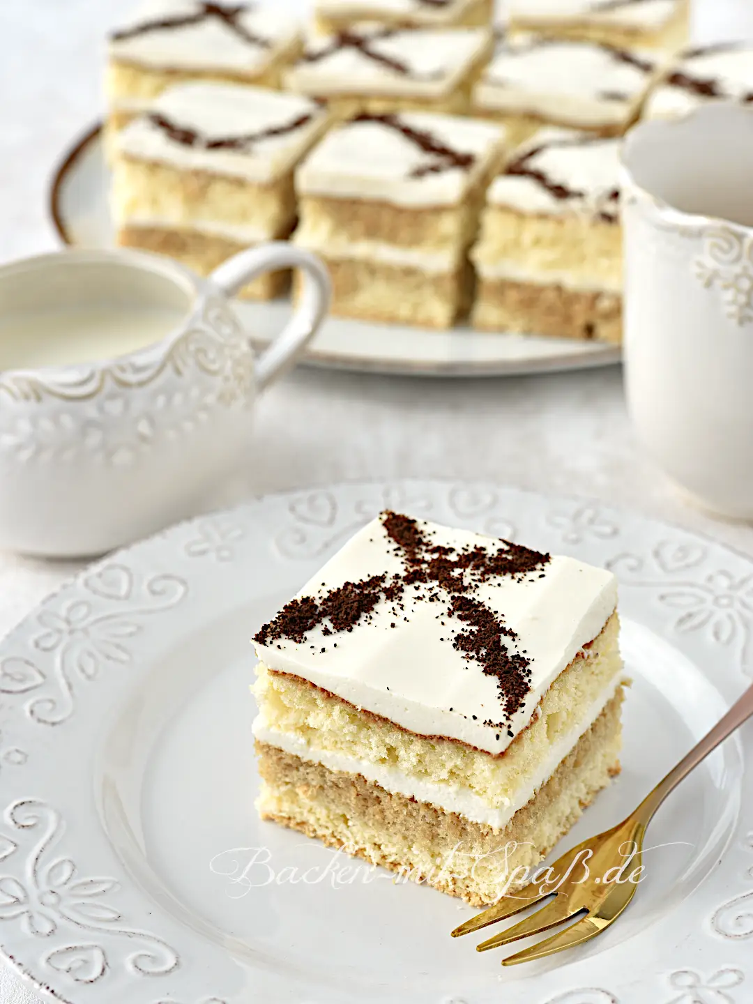 Kaffee-Quark-Schnitten
