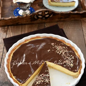 Tarte mit Crème pâtissière und Mascarpone