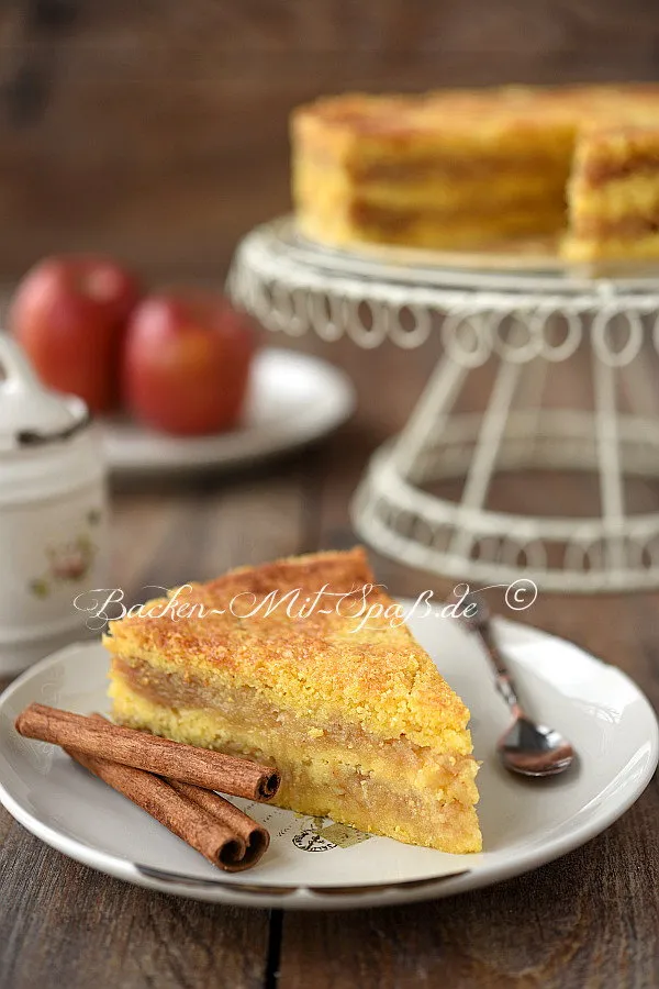 Apfelkuchen mit Polenta