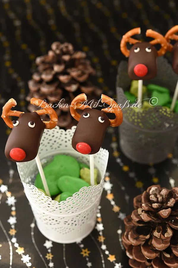 Rentier- Marshmallow- Pops