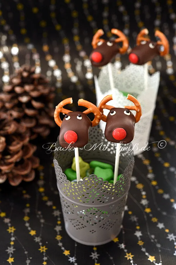 Rentier- Marshmallow- Pops