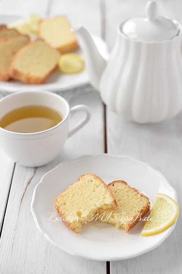 Zitronenkuchen ohne Gluten, Laktose und Zucker