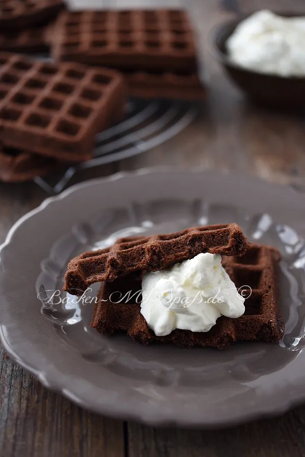 Glutenfreie Kakao- Waffeln