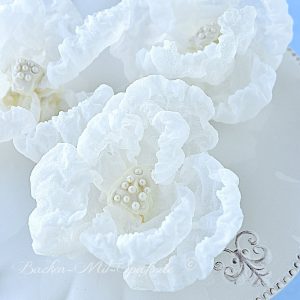 Knusprige Reispapier-Blumen